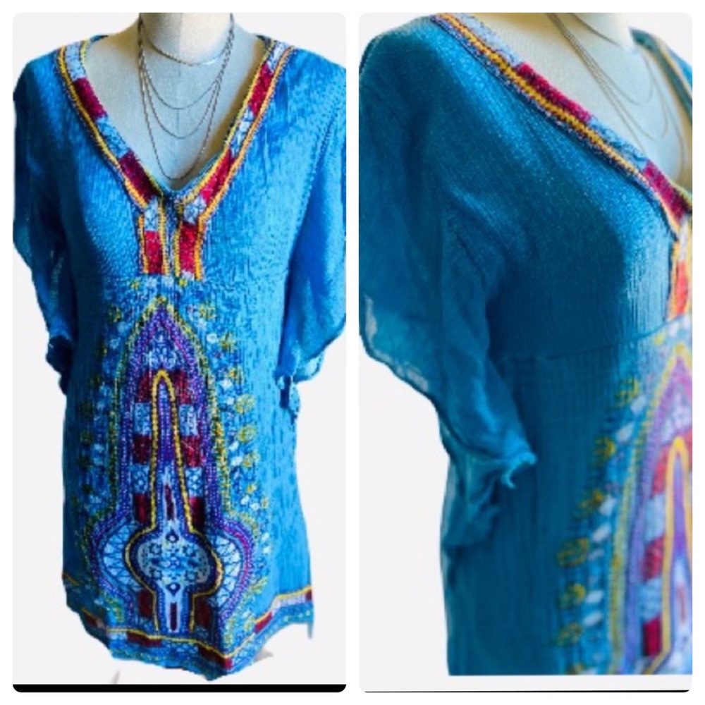 Butterfly sleeve dress mid length